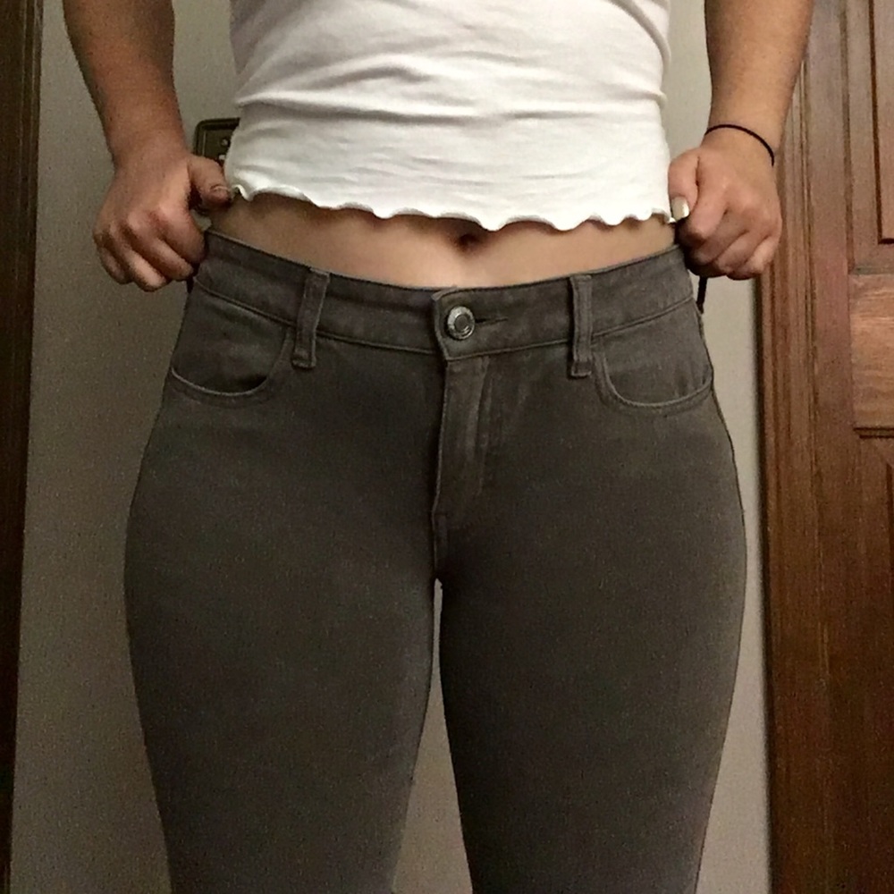 American Eagle Super Skinny Taupe Jeggings